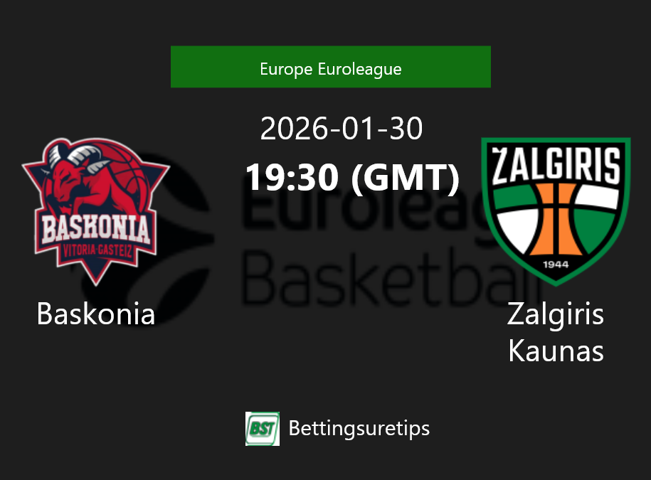 Baskonia vs Zalgiris Kaunas Prediction and Pick - Europe Euroleague Baskonia vs Zalgiris Kaunas Prediction and Pick - Europe Euroleague