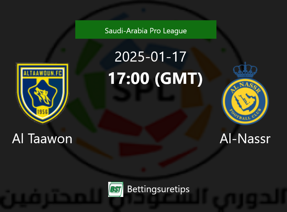 Al Taawon vs Al-Nassr Prediction Betting Tips & Correct Score