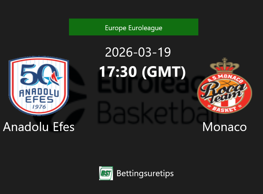 Anadolu Efes vs Monaco Prediction and Pick - Europe Euroleague Anadolu Efes vs Monaco Prediction and Pick - Europe Euroleague