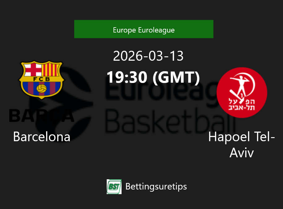 Barcelona vs Hapoel Tel-Aviv Prediction and Pick - Europe Euroleague Barcelona vs Hapoel Tel-Aviv Prediction and Pick - Europe Euroleague