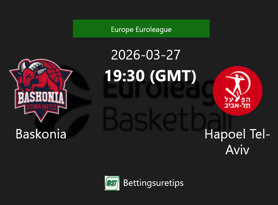 Baskonia vs Hapoel Tel-Aviv Prediction and Pick - Europe Euroleague Baskonia vs Hapoel Tel-Aviv Prediction and Pick - Europe Euroleague