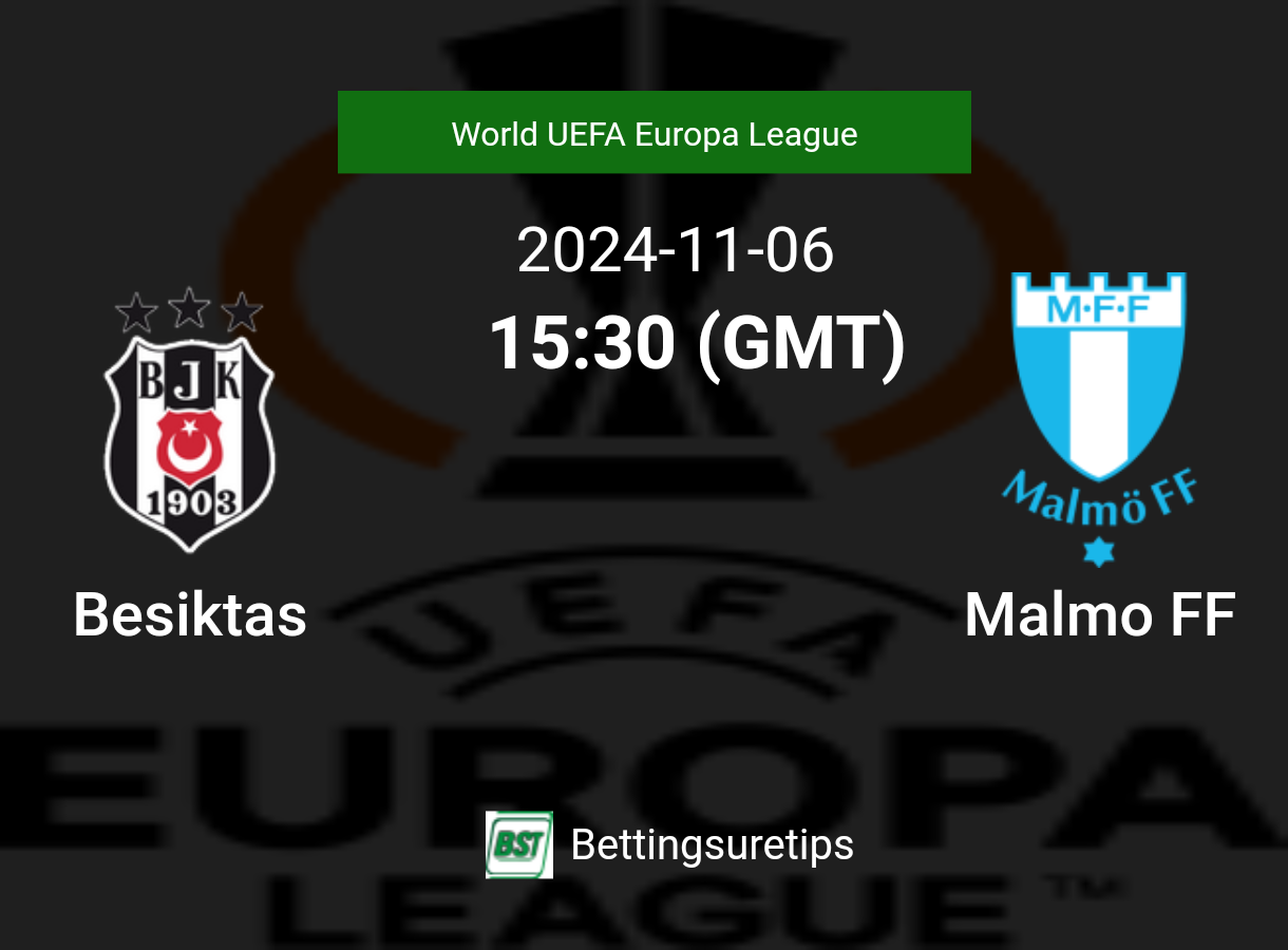 Besiktas vs Malmo FF Prediction Betting Tips & Correct Score