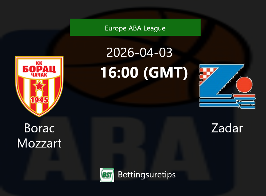 Borac Mozzart vs Zadar Prediction and Pick - Europe ABA League Borac Mozzart vs Zadar Prediction and Pick - Europe ABA League