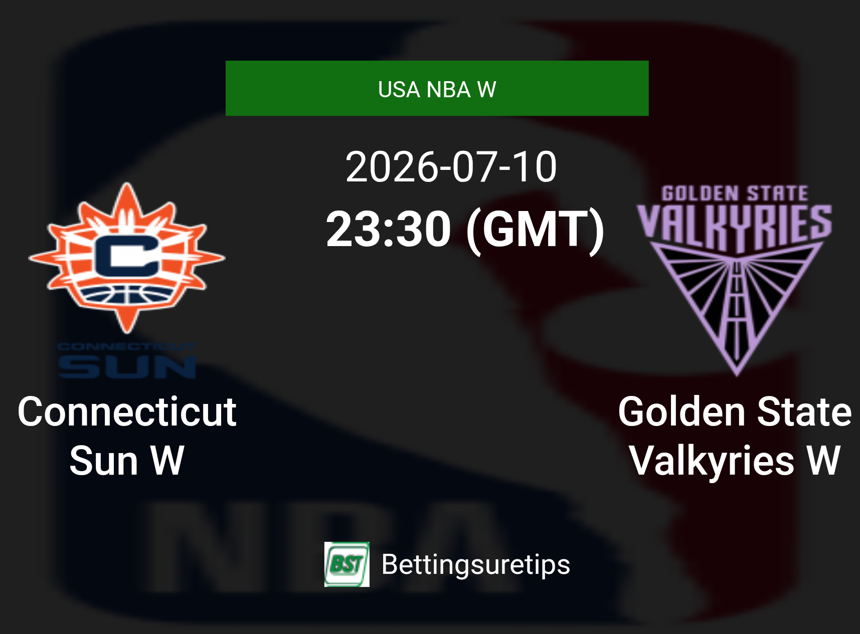 Connecticut Sun W vs Golden State Valkyries W Prediction and Pick - USA NBA W Connecticut Sun W vs Golden State Valkyries W Prediction and Pick - USA NBA W