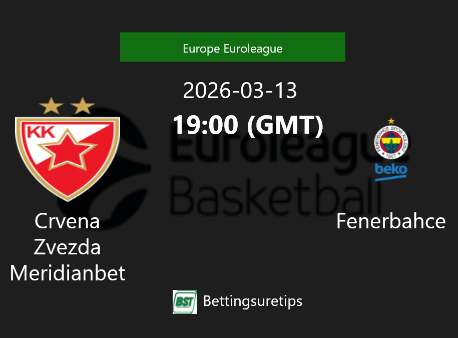 Crvena Zvezda Meridianbet vs Fenerbahce Prediction and Pick - Europe Euroleague Crvena Zvezda Meridianbet vs Fenerbahce Prediction and Pick - Europe Euroleague