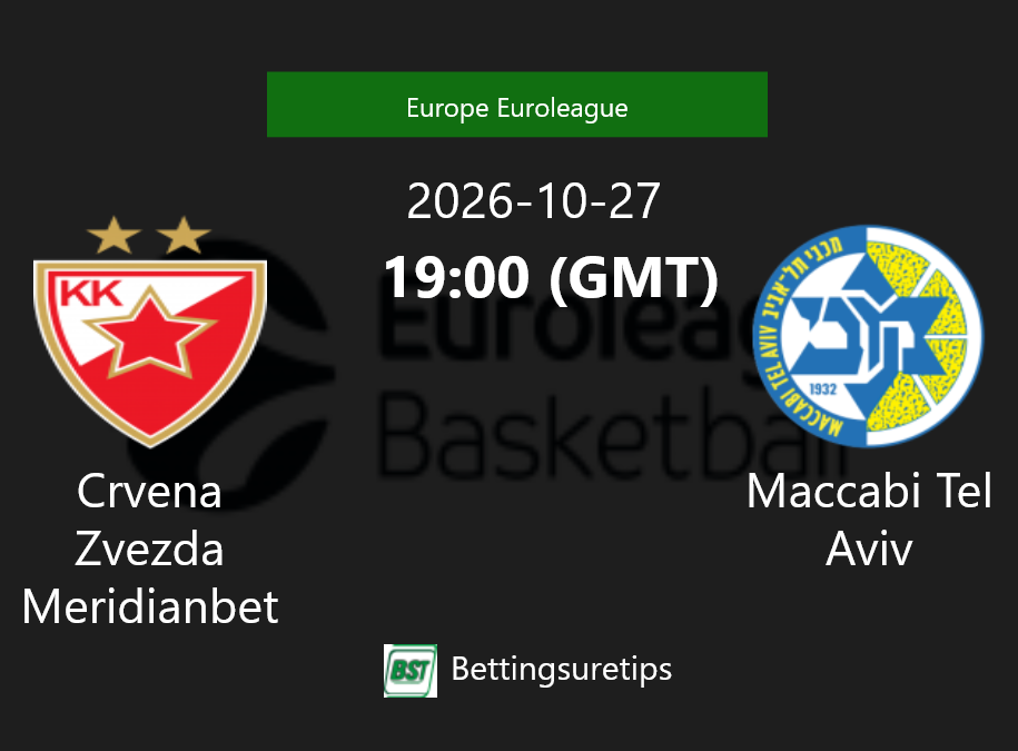 Crvena Zvezda Meridianbet vs Maccabi Tel Aviv Prediction and Pick - Europe Euroleague Crvena Zvezda Meridianbet vs Maccabi Tel Aviv Prediction and Pick - Europe Euroleague