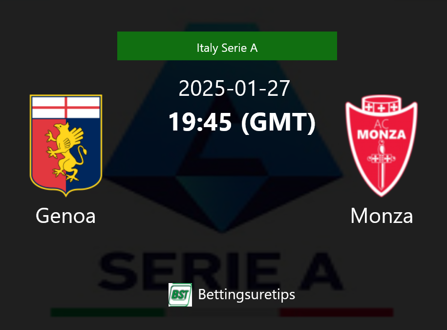 Genoa vs Monza's Prediction and Betting Tips 27th January 2025