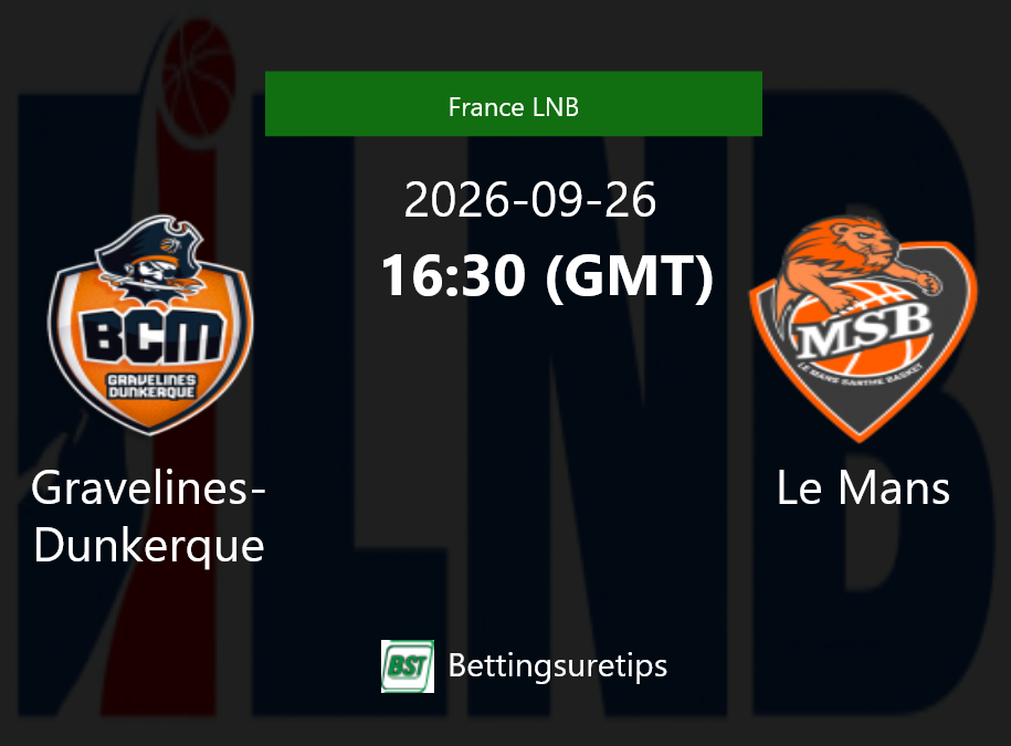 Gravelines-Dunkerque vs Le Mans Prediction and Pick - France LNB Gravelines-Dunkerque vs Le Mans Prediction and Pick - France LNB