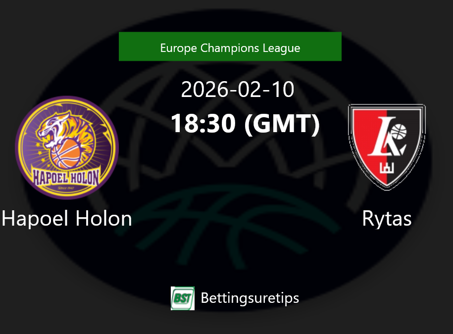 Hapoel Holon vs Rytas Prediction and Pick - Europe Champions League Hapoel Holon vs Rytas Prediction and Pick - Europe Champions League