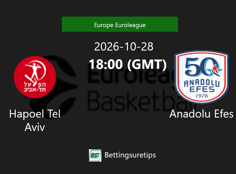Hapoel Tel Aviv vs Anadolu Efes Prediction and Pick - Europe Euroleague Hapoel Tel Aviv vs Anadolu Efes Prediction and Pick - Europe Euroleague