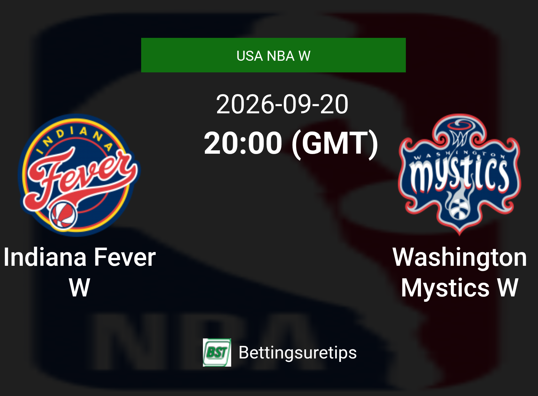 Indiana Fever W vs Washington Mystics W Prediction and Pick - USA NBA W Indiana Fever W vs Washington Mystics W Prediction and Pick - USA NBA W