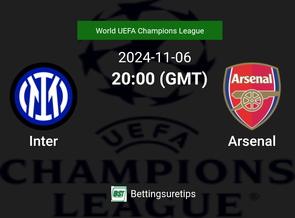 Inter vs Arsenal Prediction Betting Tips & Correct Score