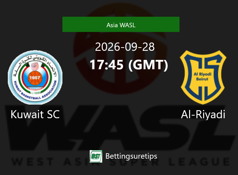 Kuwait SC vs Al-Riyadi Prediction and Pick - Asia WASL Kuwait SC vs Al-Riyadi Prediction and Pick - Asia WASL