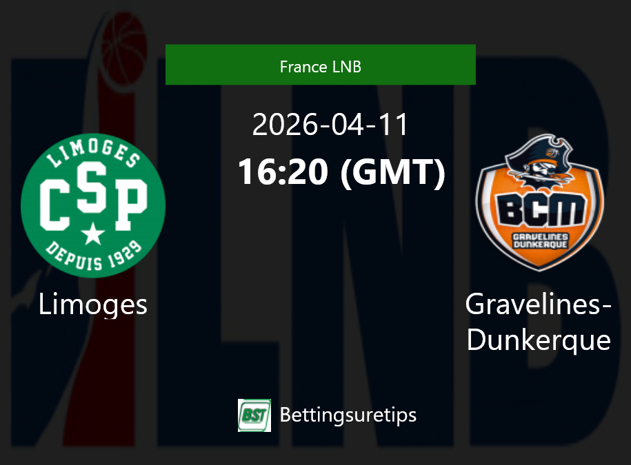 Limoges vs Gravelines-Dunkerque Prediction and Pick - France LNB Limoges vs Gravelines-Dunkerque Prediction and Pick - France LNB