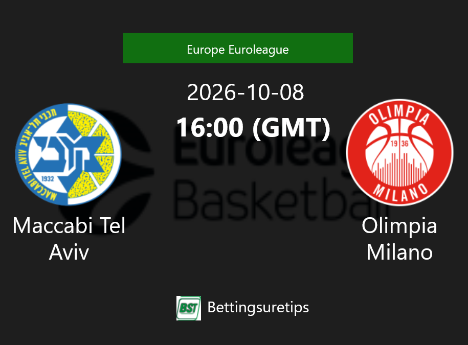 Maccabi Tel Aviv vs Olimpia Milano Prediction and Pick - Europe Euroleague Maccabi Tel Aviv vs Olimpia Milano Prediction and Pick - Europe Euroleague