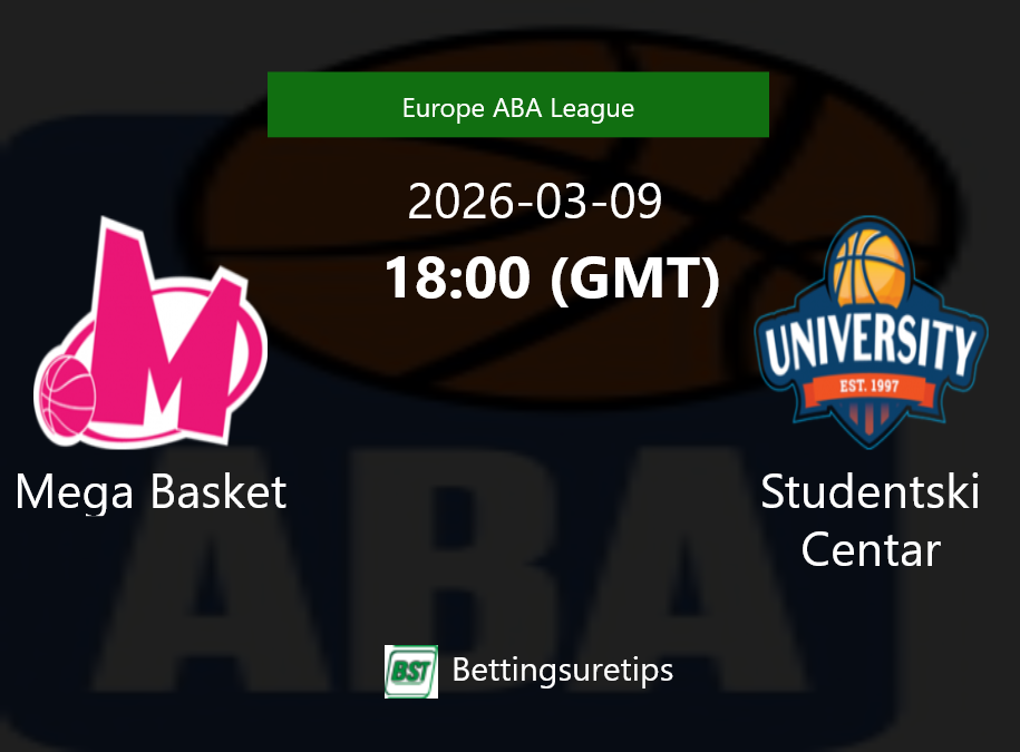 Mega Basket vs Studentski Centar Prediction and Pick - Europe ABA League Mega Basket vs Studentski Centar Prediction and Pick - Europe ABA League