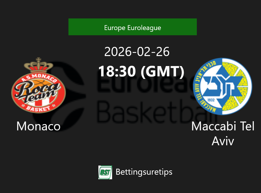 Monaco vs Maccabi Tel Aviv Prediction and Pick - Europe Euroleague Monaco vs Maccabi Tel Aviv Prediction and Pick - Europe Euroleague