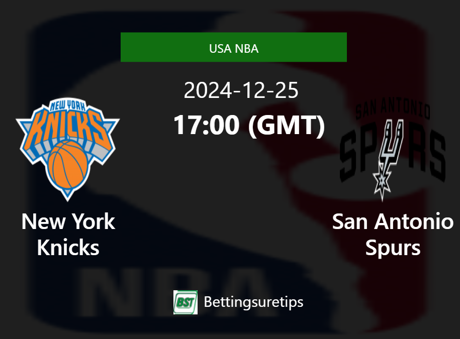 New York Knicks vs San Antonio Spurs Prediction and Pick USA NBA