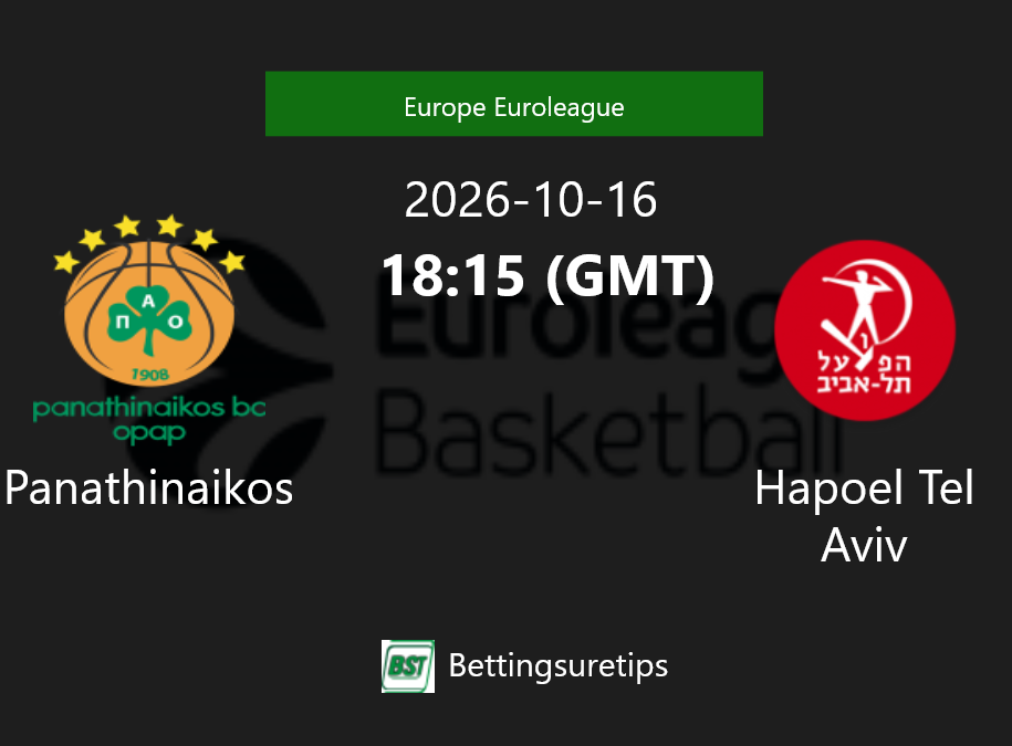Panathinaikos vs Hapoel Tel Aviv Prediction and Pick - Europe Euroleague Panathinaikos vs Hapoel Tel Aviv Prediction and Pick - Europe Euroleague