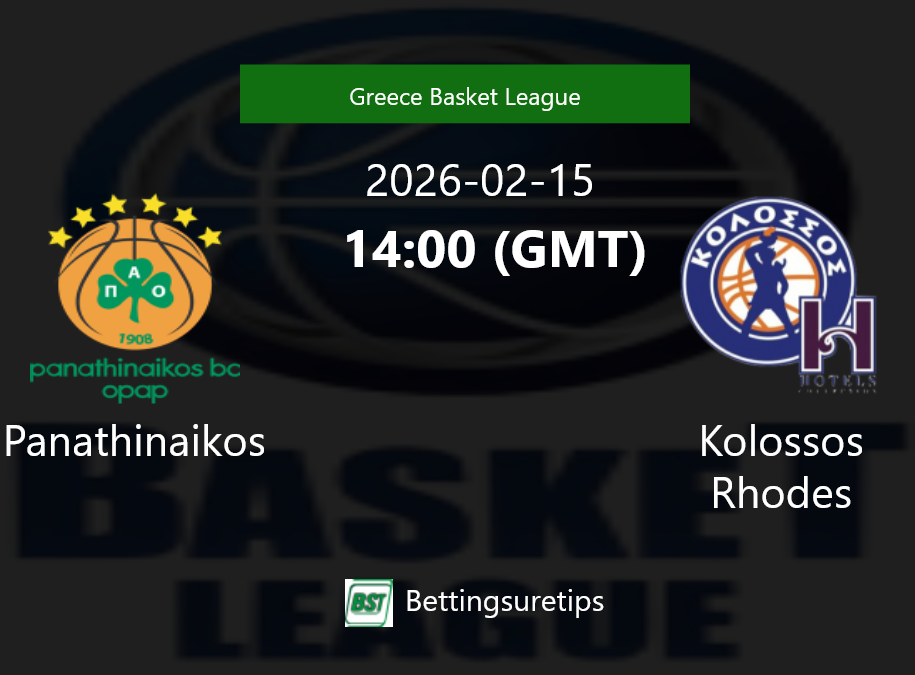 Panathinaikos vs Kolossos Rhodes Prediction and Pick - Greece Basket League Panathinaikos vs Kolossos Rhodes Prediction and Pick - Greece Basket League