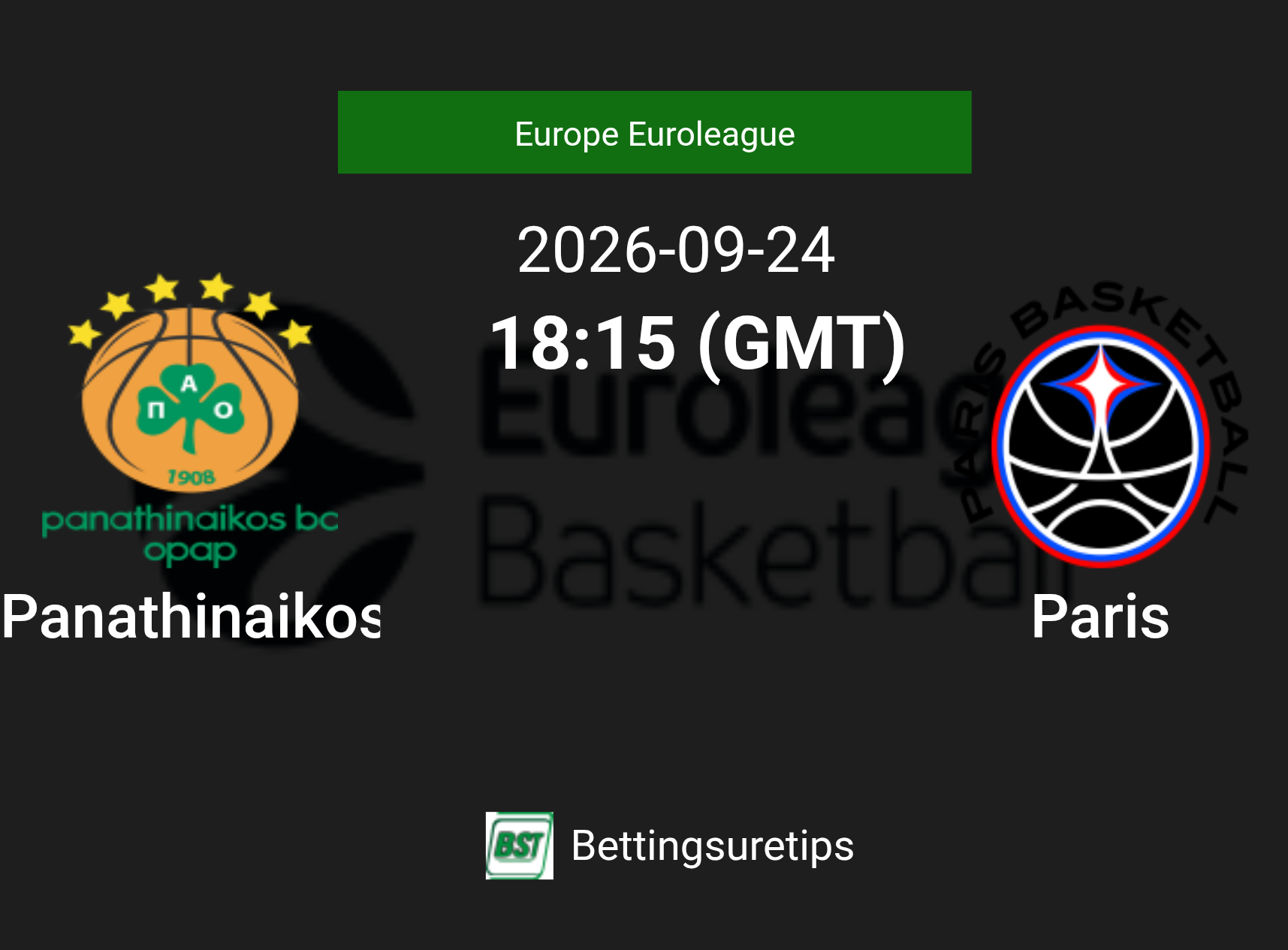 Panathinaikos vs Paris Prediction and Pick - Europe Euroleague Panathinaikos vs Paris Prediction and Pick - Europe Euroleague