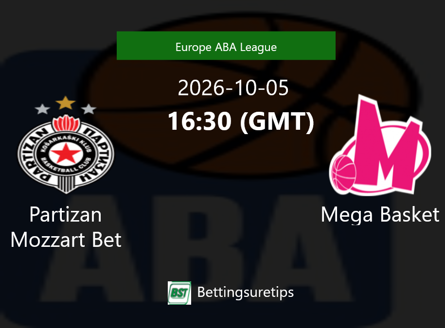 Partizan Mozzart Bet vs Mega Basket Prediction and Pick - Europe ABA League Partizan Mozzart Bet vs Mega Basket Prediction and Pick - Europe ABA League