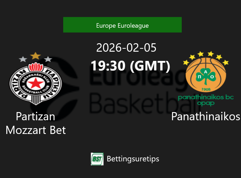 Partizan Mozzart Bet vs Panathinaikos Prediction and Pick - Europe Euroleague Partizan Mozzart Bet vs Panathinaikos Prediction and Pick - Europe Euroleague