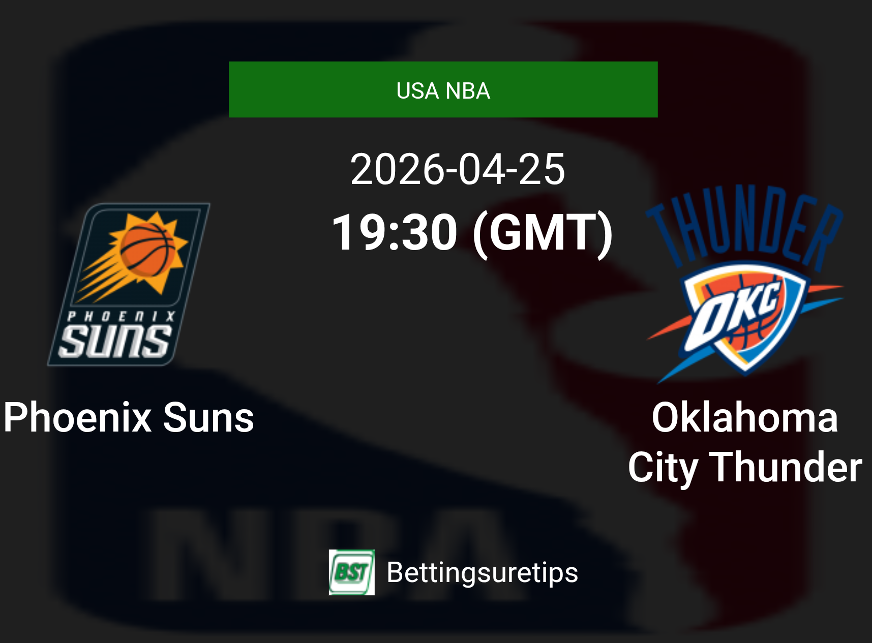 Phoenix Suns vs Oklahoma City Thunder Prediction and Pick - USA NBA Phoenix Suns vs Oklahoma City Thunder Prediction and Pick - USA NBA