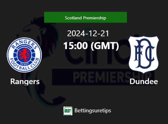 Rangers vs Dundee Prediction Betting Tips & Correct Score