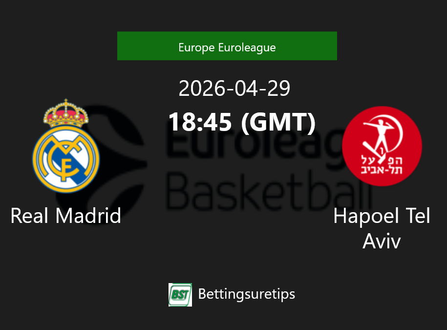 Real Madrid vs Hapoel Tel Aviv Prediction and Pick - Europe Euroleague Real Madrid vs Hapoel Tel Aviv Prediction and Pick - Europe Euroleague