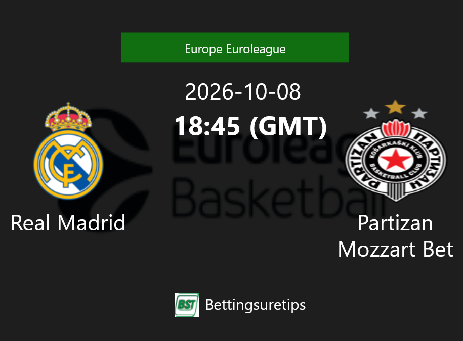 Real Madrid vs Partizan Mozzart Bet Prediction and Pick - Europe Euroleague Real Madrid vs Partizan Mozzart Bet Prediction and Pick - Europe Euroleague