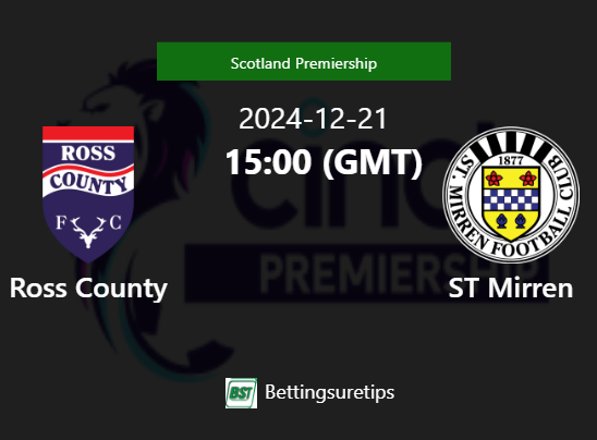 Ross County vs ST Mirren Prediction Betting Tips & Correct Score