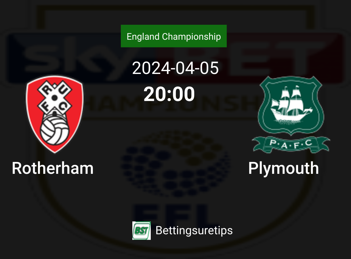 Rotherham vs Plymouth's Prediction and Betting Tips 5th April 2024