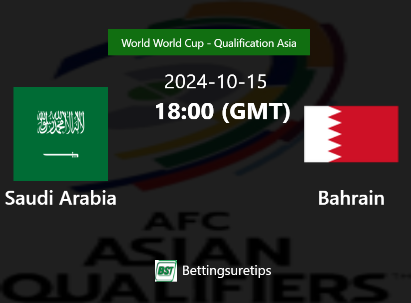 Saudi Arabia vs Bahrain Prediction Betting Tips & Correct Score