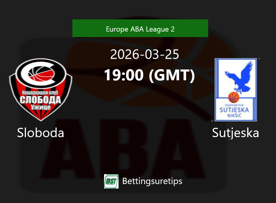 Sloboda vs Sutjeska Prediction and Pick - Europe ABA League 2 Sloboda vs Sutjeska Prediction and Pick - Europe ABA League 2