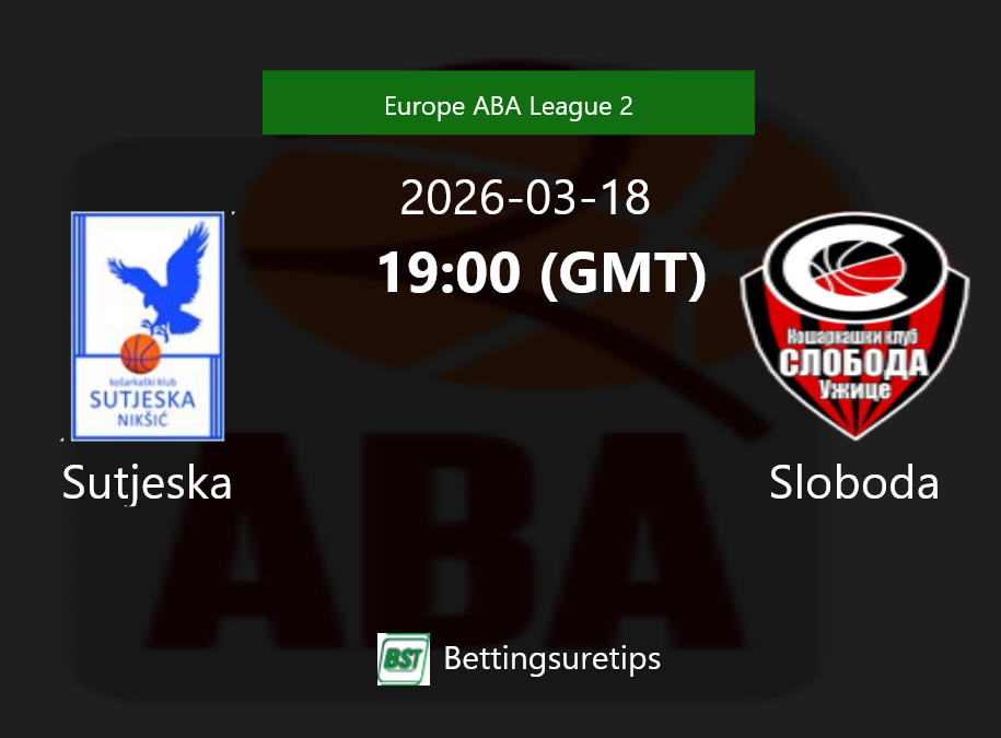 Sutjeska vs Sloboda Prediction and Pick - Europe ABA League 2 Sutjeska vs Sloboda Prediction and Pick - Europe ABA League 2
