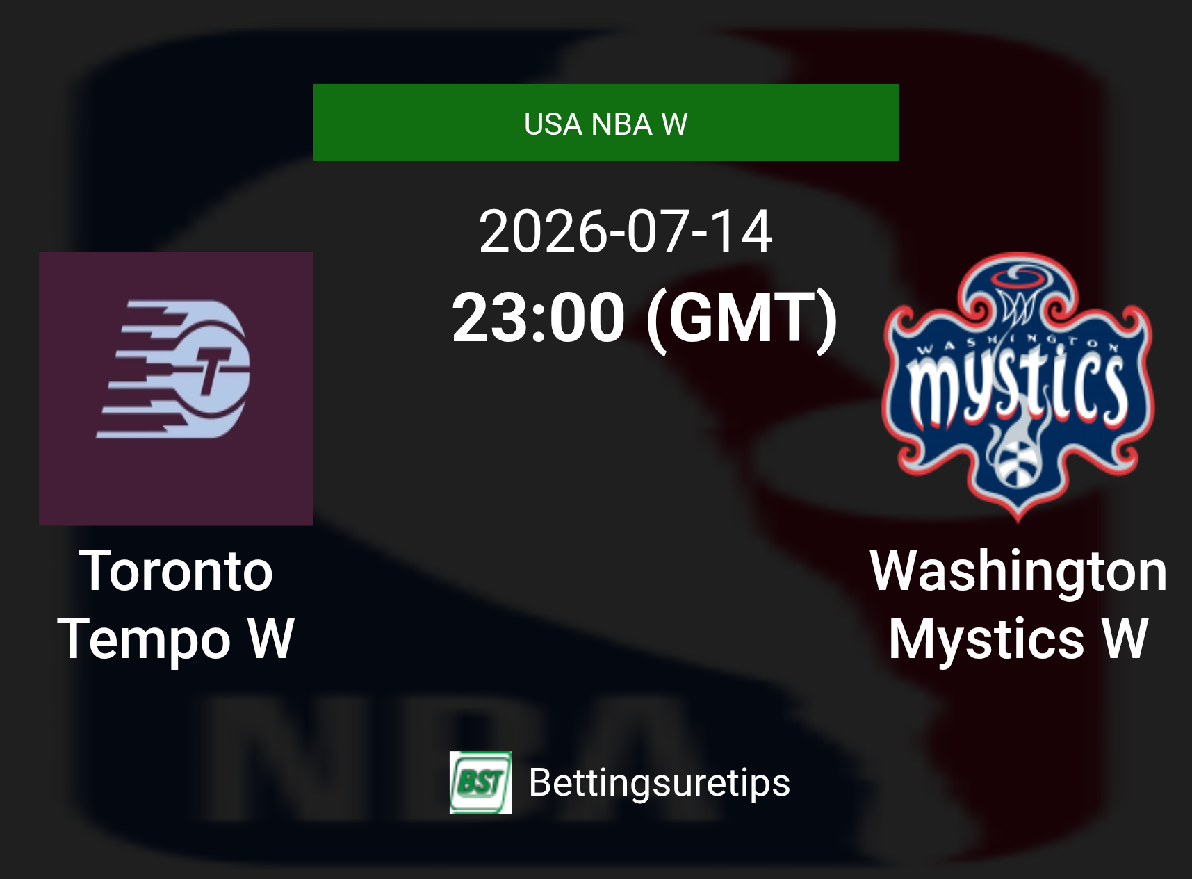 Toronto Tempo W vs Washington Mystics W Prediction and Pick - USA NBA W Toronto Tempo W vs Washington Mystics W Prediction and Pick - USA NBA W