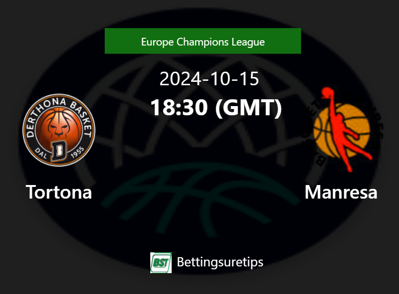 Tortona vs Manresa Prediction and Pick - Europe Champions League