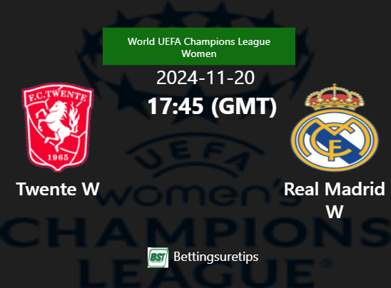 Twente W vs Real Madrid W Prediction Betting Tips & Correct Score