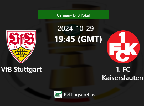 VfB Stuttgart vs 1. FC Kaiserslautern Prediction Betting Tips & Correct Score