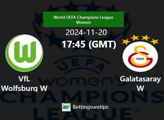 VfL Wolfsburg W vs Galatasaray W Prediction Betting Tips & Correct Score