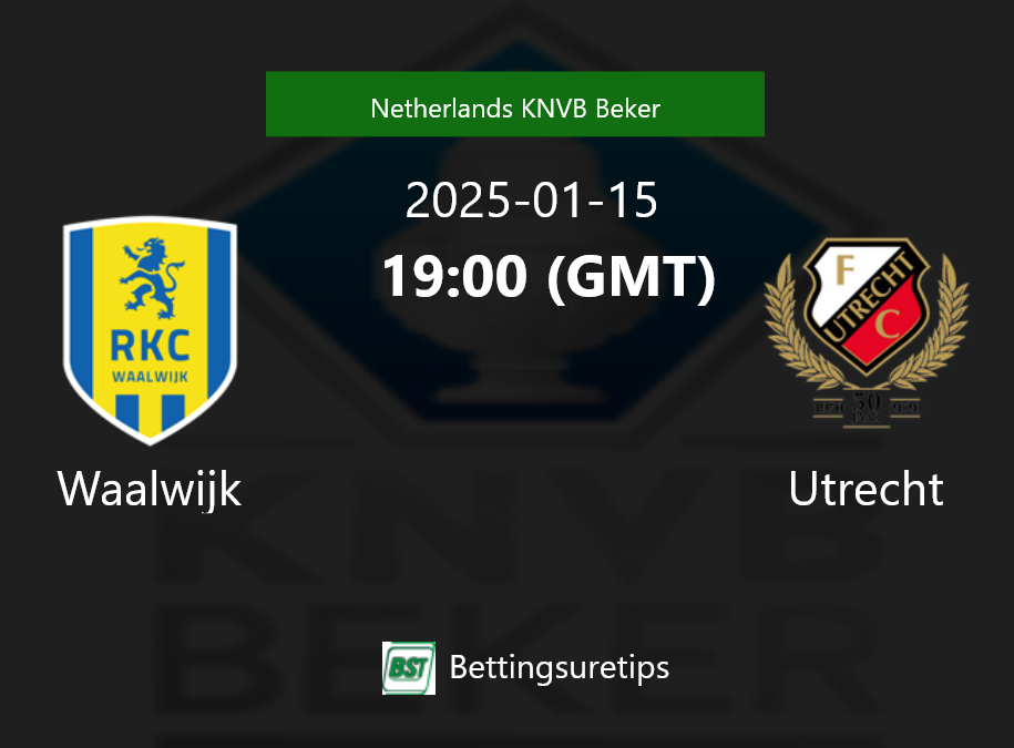 Waalwijk vs Utrecht Prediction Betting Tips & Correct Score