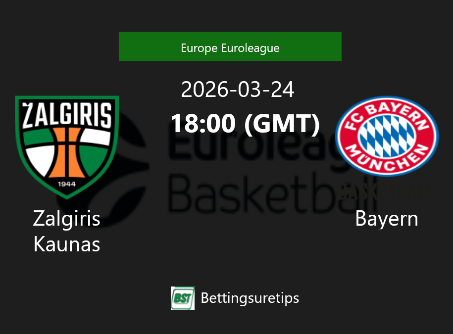 Zalgiris Kaunas vs Bayern Prediction and Pick - Europe Euroleague Zalgiris Kaunas vs Bayern Prediction and Pick - Europe Euroleague